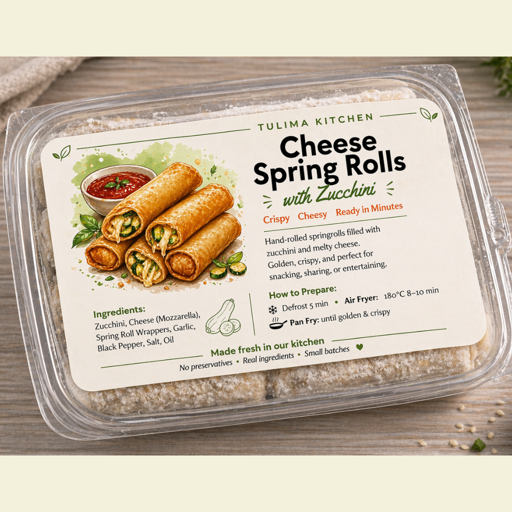 Zucchini Cheese Spring Roll [ 12 pieces ]